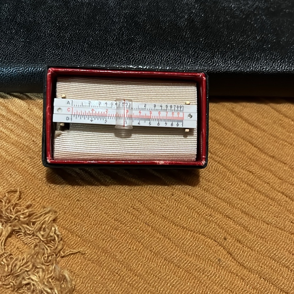 Frederick Post Co. Versalog 1460 Bamboo Hemmi Slide Rule Book-Leather Case-Pin - Picture 6 of 8